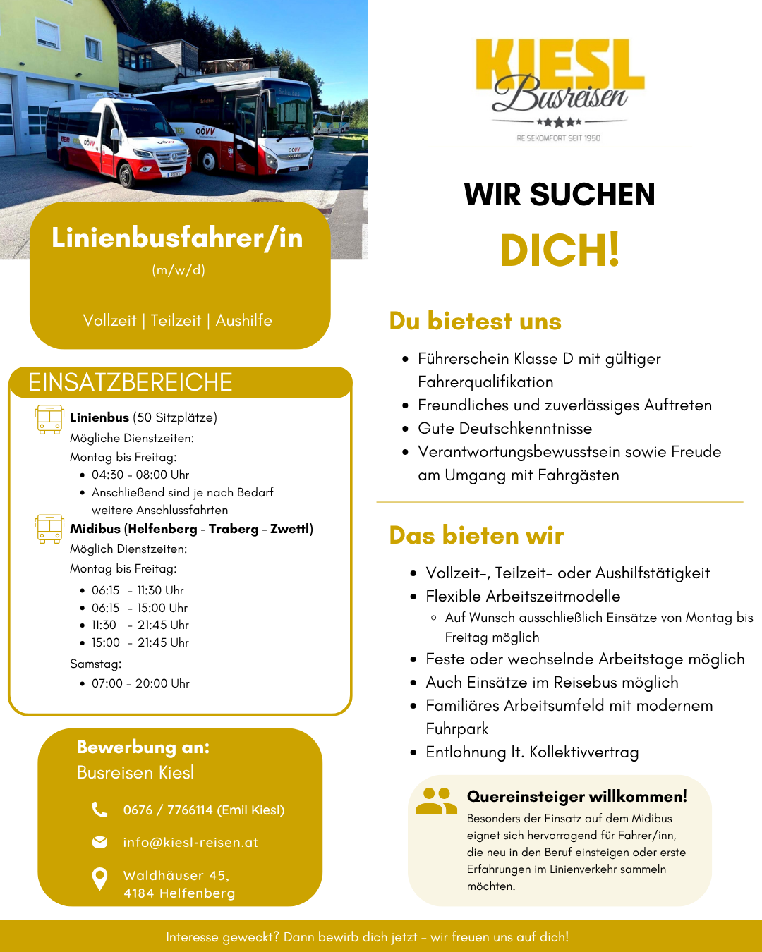 Linienbusfahrer/in gesucht